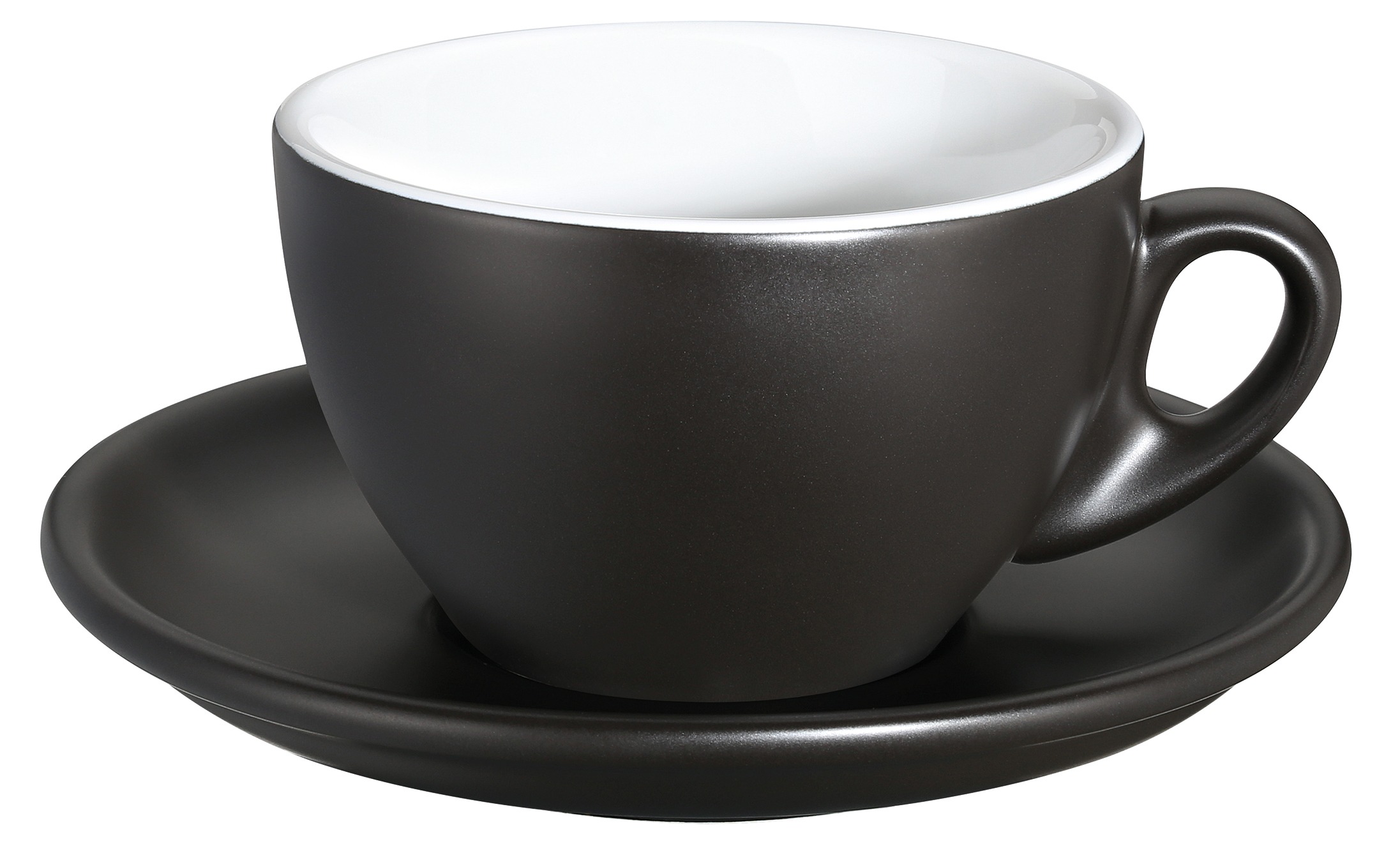 215335 ROMA Silnostěnný šálek s podšálkem 50 ml černý CILIO